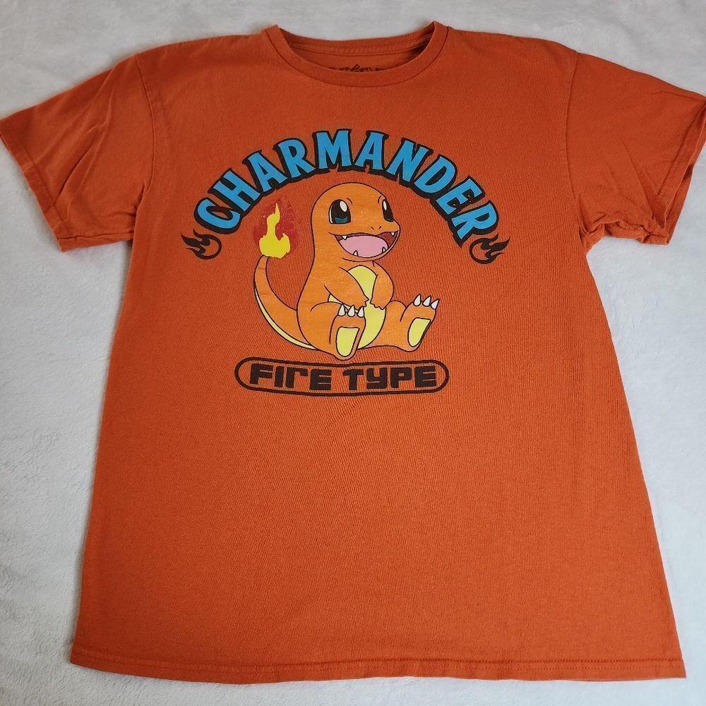 Hybrid Apparel Pokemon Charmander Orange Tshirt With Graphic Size Medium